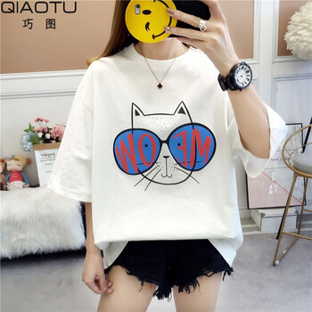 巧圖（qiaotu） 3D，印花 短袖 T恤 女 圓領(lǐng)