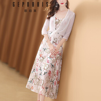 歌珀萊（GEPORAIS） 花色 拉鏈，印花 連衣裙
