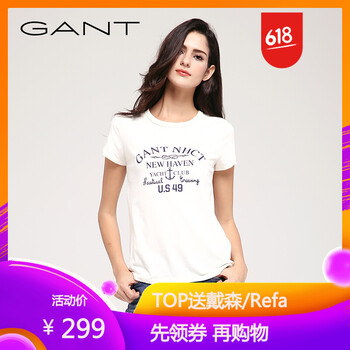 GANT  短袖 T恤 女 圓領(lǐng)