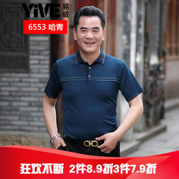 易威（YIVE） 短袖 男士T恤 6553哈青 