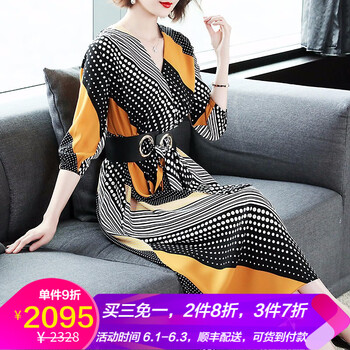 元素,樣式,新款,波點,流行,趨勢,衣裙,黃色
