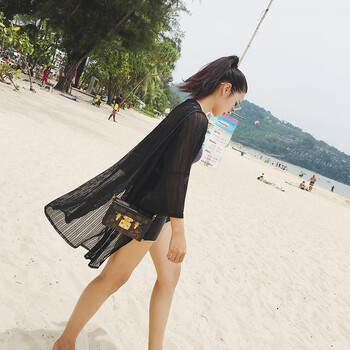 未知 V領(lǐng) 長袖 女 短外套 不對稱