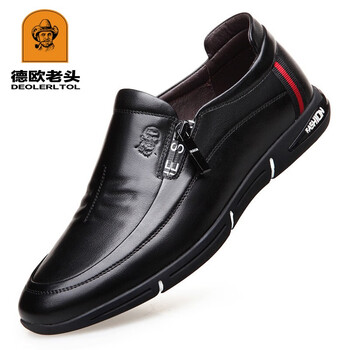 德歐老頭（DEOLERLTOL）男士黑色套腳DO1K9261 