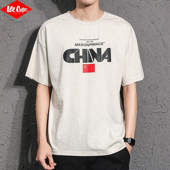 Lee Cooper 短袖 男士T恤 杏灰A2 