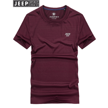 Jeep 長(zhǎng)袖 男士T恤 酒紅色/短袖 