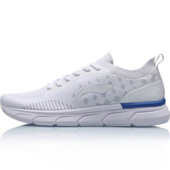李寧（LI-NING）跑步鞋123-1標(biāo)準(zhǔn)白/微晶灰 