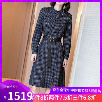紀(jì)詩(shī)哲（GIEVSZHE） 圓點(diǎn) 拉鏈 連衣裙