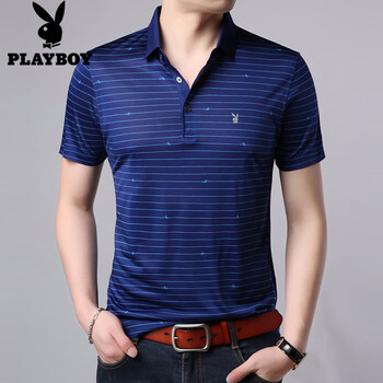 花花公子（PLAYBOY） 短袖 男士T恤 9823午夜藍 