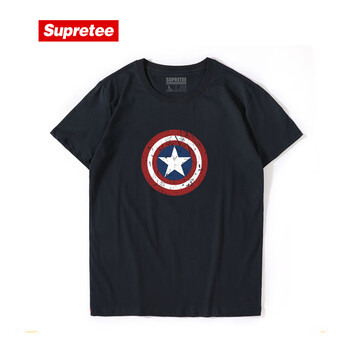 supretee 短袖 男士T恤 藏青 