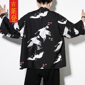 古萊登（GODLIKE） 七分袖 男士T恤 黑白色 
