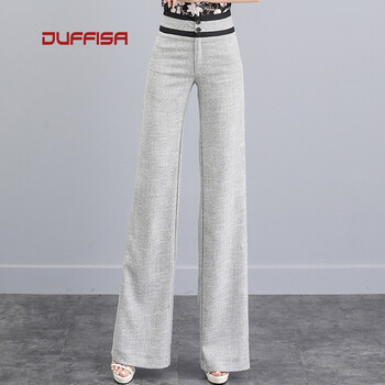 朵芙伊莎（Dufflsa） 高腰 闊腿褲 女 長(cháng)褲 休閑褲