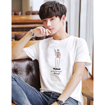 席夢(mèng)垚 短袖 男士T恤 T815白色 