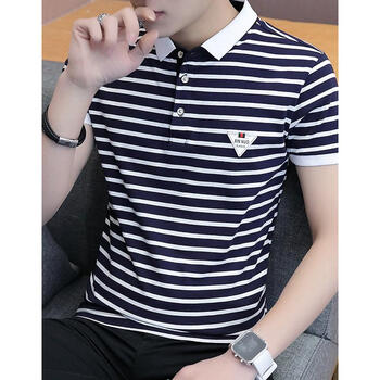 在佐 短袖 男士T恤 331 藏青色 