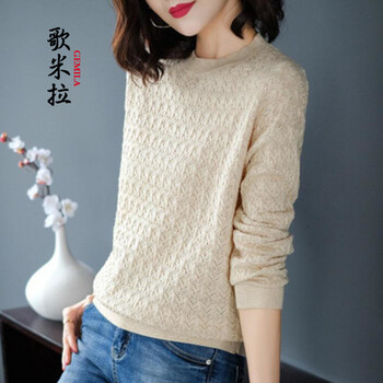 洞洞毛衣女