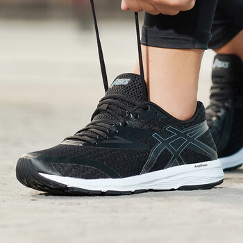 ASICS跑步鞋T825N-003黑色+灰色 