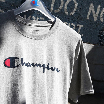 Champion 短袖 男士T恤 淺灰色 