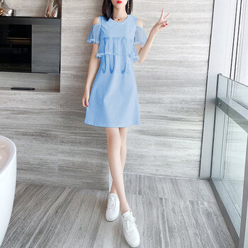 氣質(zhì)露肩連衣裙，打造性感小仙女