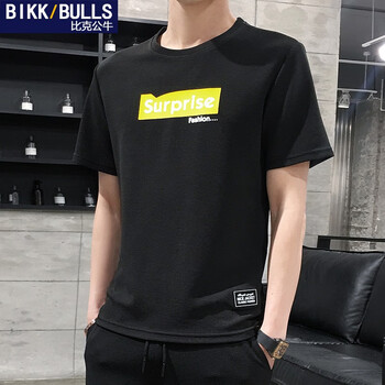 比克公牛（BIKKBULLS） 短袖 男士T恤 黑色. 