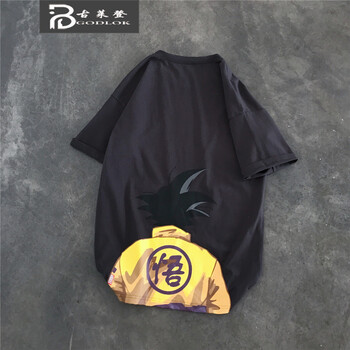 古萊登（GODLIKE） 短袖 男士T恤 黑色-悟 