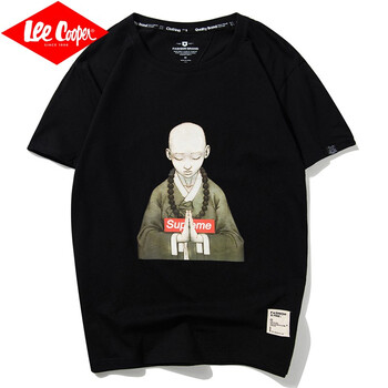 Lee Cooper 短袖 男士T恤 3253黑色短袖T恤 