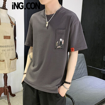 ING.CON 短袖 男士T恤 9167深灰色 