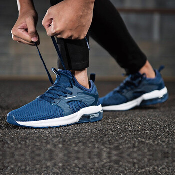 361°跑步鞋莊園藍/361度白/氣墊 36