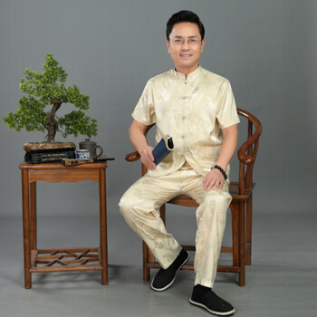 恒潮（HengChao） 短袖 男士T恤 黃色 