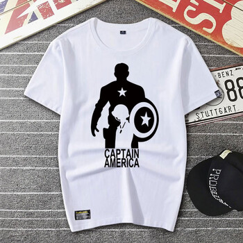 炫獵人（XUANLIEREN） 短袖 男士T恤 白色剪影美隊 