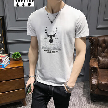 古萊登（GODLIKE） 短袖 男士T恤 T06白《收藏店鋪，優(yōu)先發(fā)貨》 