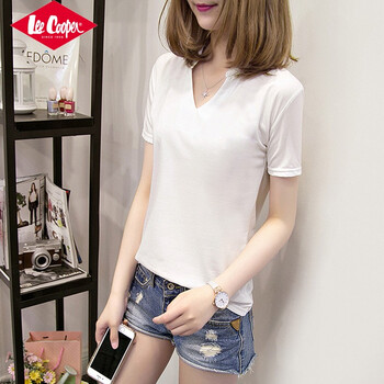 Lee Cooper 印花 短袖 T恤 女 圓領(lǐng)