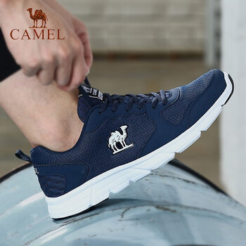 駱駝（CAMEL）跑步鞋藍(lán)色網(wǎng)面  男款A(yù)712357085 