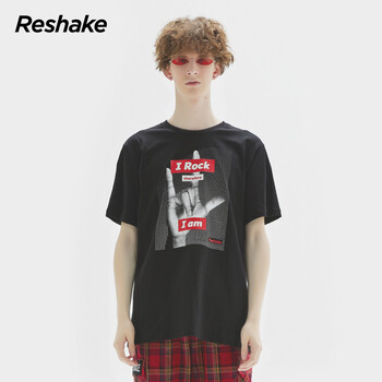 后型格（RESHAKE） 短袖 男士T恤 311黑色 