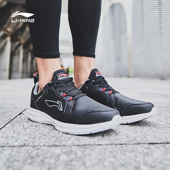李寧（LI-NING）跑步鞋標(biāo)準(zhǔn)黑/凝雪灰/標(biāo)準(zhǔn)白 