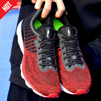 李寧（LI-NING）跑步鞋-9紅/黑 