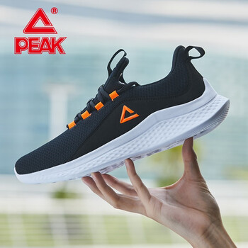 匹克（PEAK）跑步鞋黑色/炫舞橙 