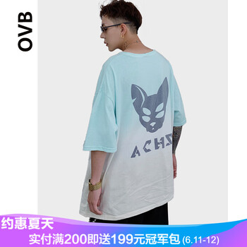 ovb 短袖 男士T恤 淺藍(lán)色 