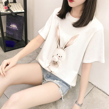 蝶琪妮（Dieqini） 印花 短袖 T恤 女 圓領(lǐng)