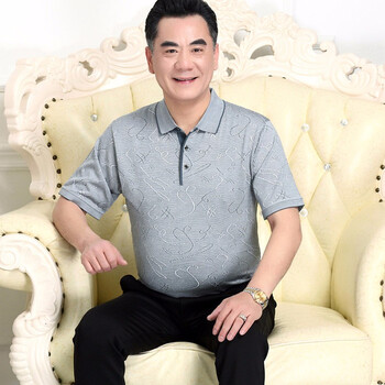 悅詩(shī)雅迪（Yueshiyadi） 短袖 男士T恤 淺灰色 