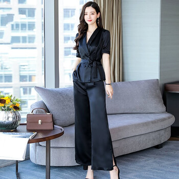 小賴猴（XIAOLAIHOU） 高腰 闊腿褲 女 九分褲 休閑褲