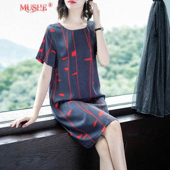 慕舍（mushe） 條紋 條紋，印花，蕾絲 連衣裙