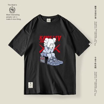 bloodhickey 短袖 男士T恤 芝麻捂臉-黑色 