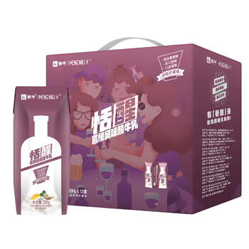 蒙牛 恬醒 葛根清新芒果风味酸牛奶200g×12 礼盒装