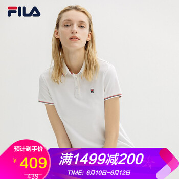 FILA 立體剪裁 短袖 T恤 女 POLO領(lǐng)