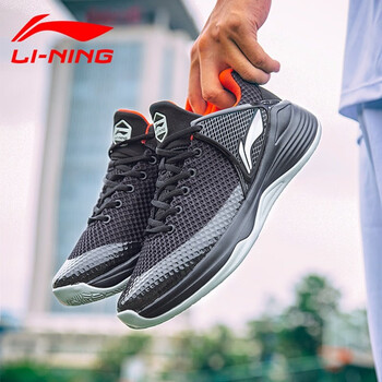 李寧（LI-NING）籃球鞋標準黑/熔巖紅 41