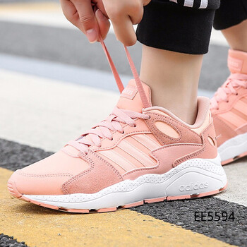 阿迪達(dá)斯（Adidas）跑步鞋EE5594/灰粉/CHAOS 