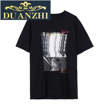 端致（DUANZHI） 長(zhǎng)袖 男士T恤 001本黑 
