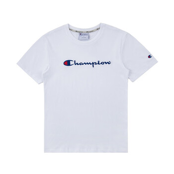 champion 短袖 男士T恤 刺繡白色MT843-02 
