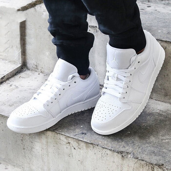 耐克（NIKE）籃球鞋553558-111純白低幫 41
