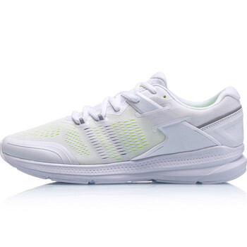 李寧（LI-NING）跑步鞋標(biāo)準(zhǔn)白/熒光亮綠 