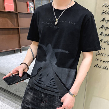 焱龘（Yanda） 短袖 男士T恤 黑色 